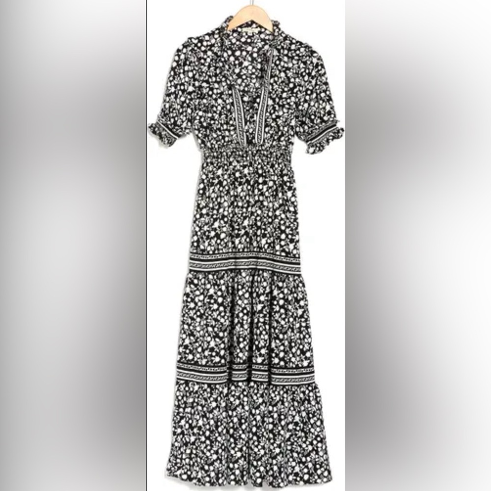 Max Studio Women's Elbow Length Sleeve Print Tiered
Maxi Dress